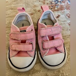 Converse Pink Toddler Velcro Sneakers